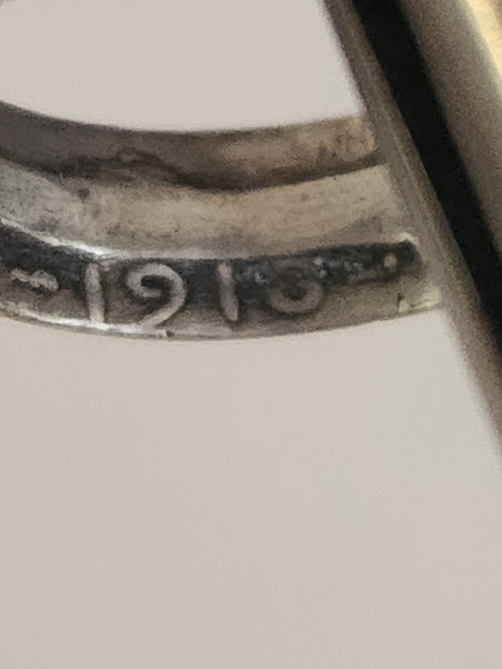 .835 Silver WWI Trench Art French 1 Franc 1918 Coin Ring